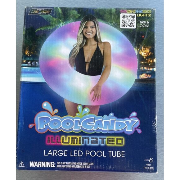 Pool Candy Illuminated 40" Large Led Pool Tube Color Changing Lights 6+ - Picture 1 of 6